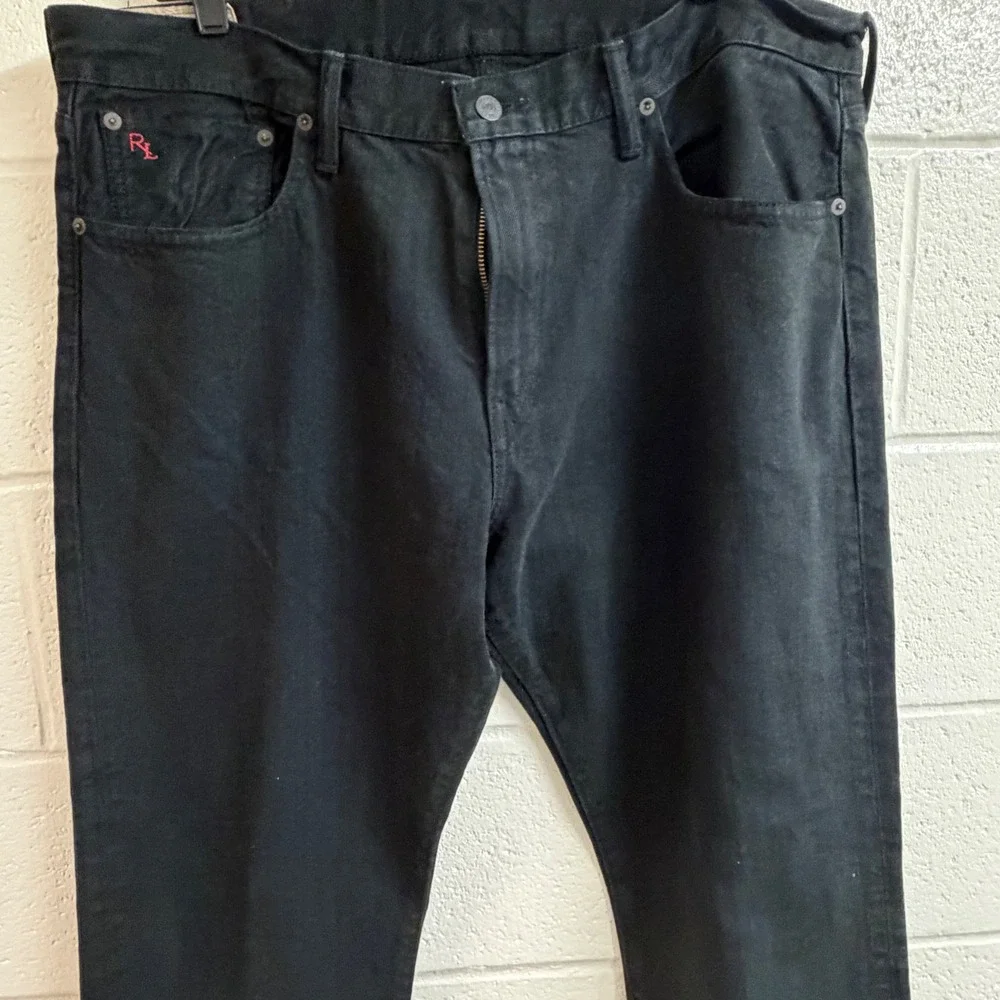 Polo Ralph Lauren Mens Authentic Hampton Straight Leg Jeans 38x32 Black Denim